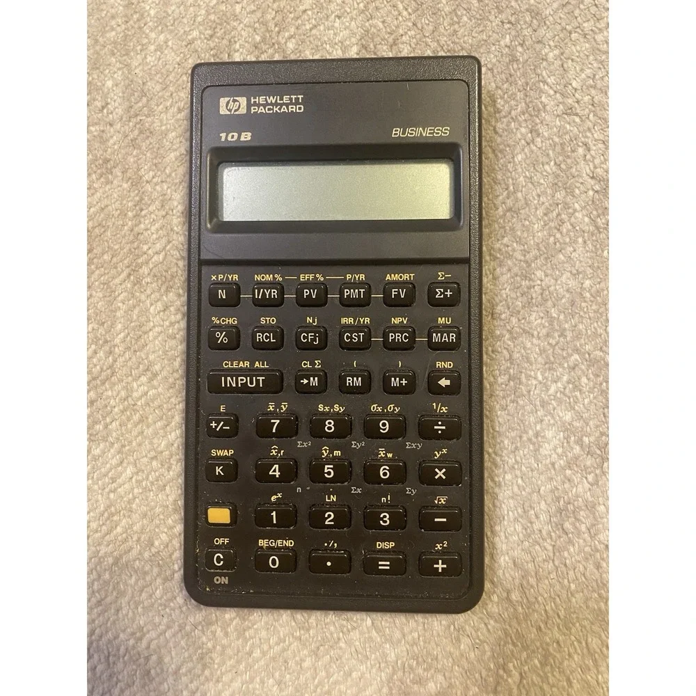 Hewlett Packard 10B Business Calculator 1987 Accounting - Vintage Not Tested